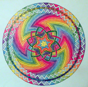 Psychedelic Mandala by Lou-in-Canada