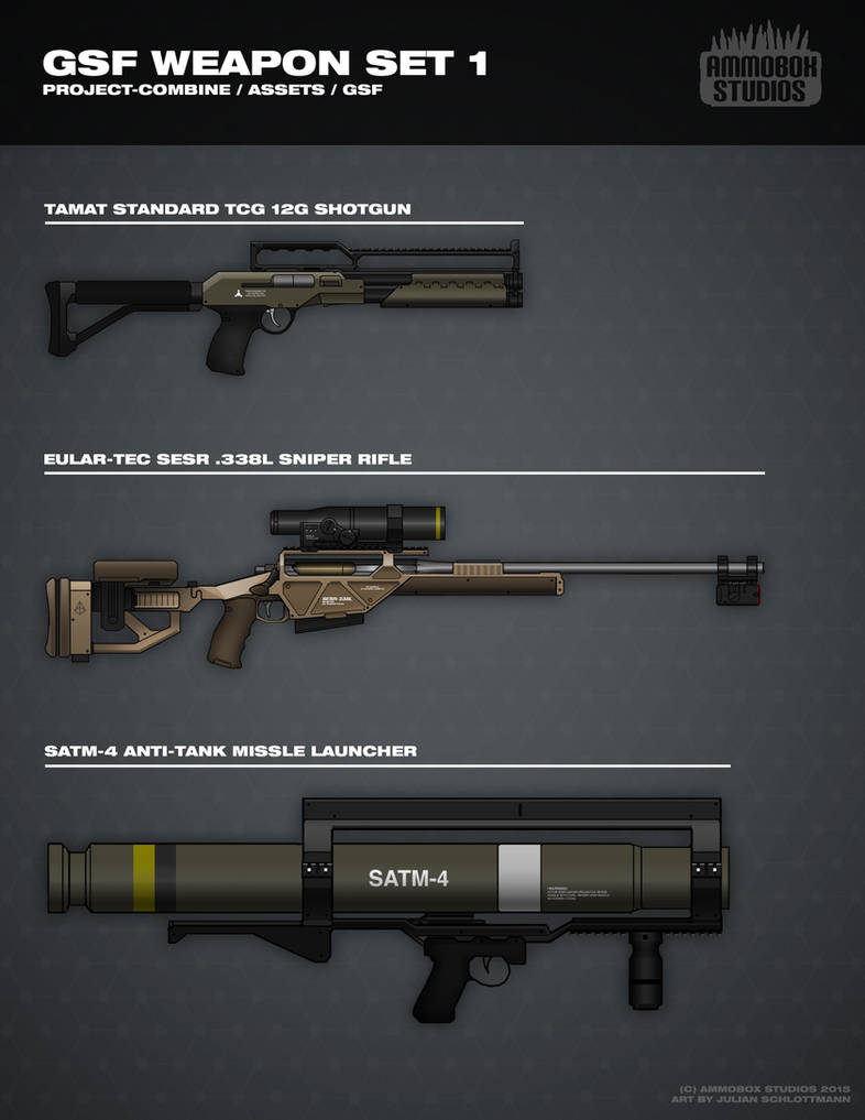 GSF Weapon Set 1 by LoomingColumn on DeviantArt