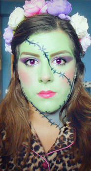 Frankenstein's Bride Halloween Makeup 2015