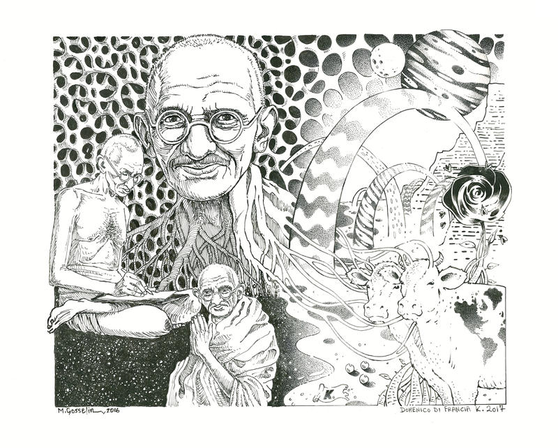K. and Marc Gosselin 2017 - Ghandi in Wonderland by Keneru92