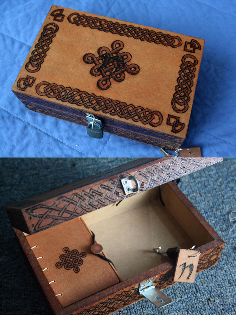 Wooden celtic box