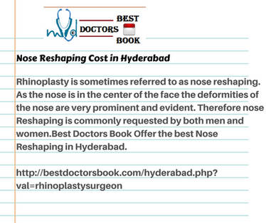 Nose Reshaping Cost in Hyderabad
