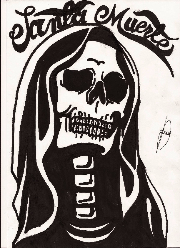 images Mexican Santa Muerte Drawings santa muerte by candy von lindemann on
