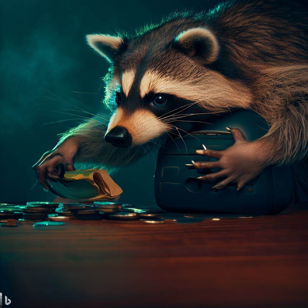 Racoon stealing by Barbourosaurus on DeviantArt
