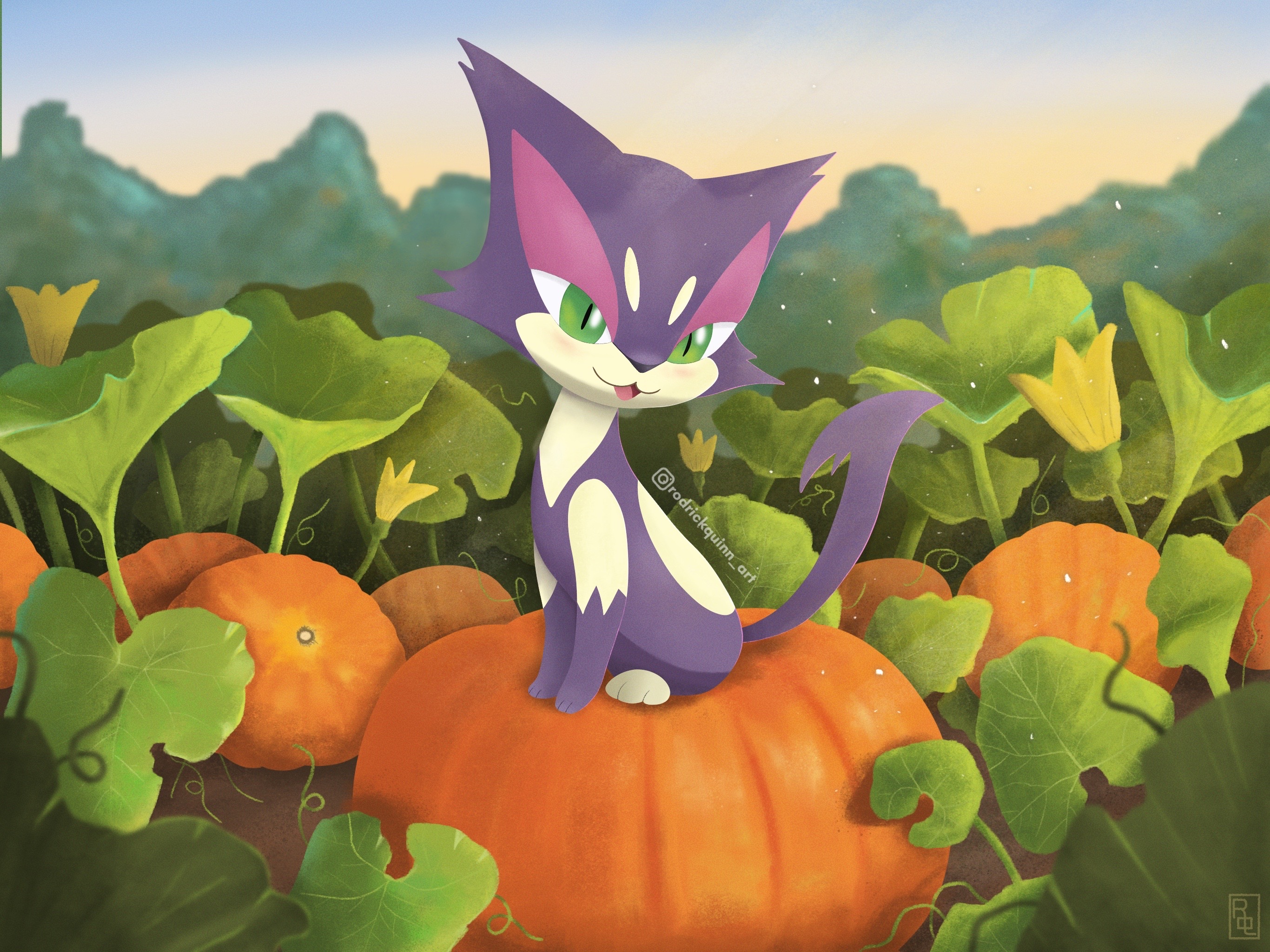 Purrloin with pumpkin plant. by rodriqc92 on DeviantArt Purrloin with pumpkin plant. by rodriqc92 on DeviantArt