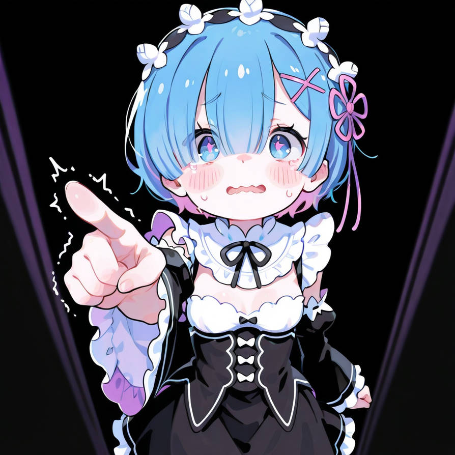 Rem is scared by MoeMockery on DeviantArt