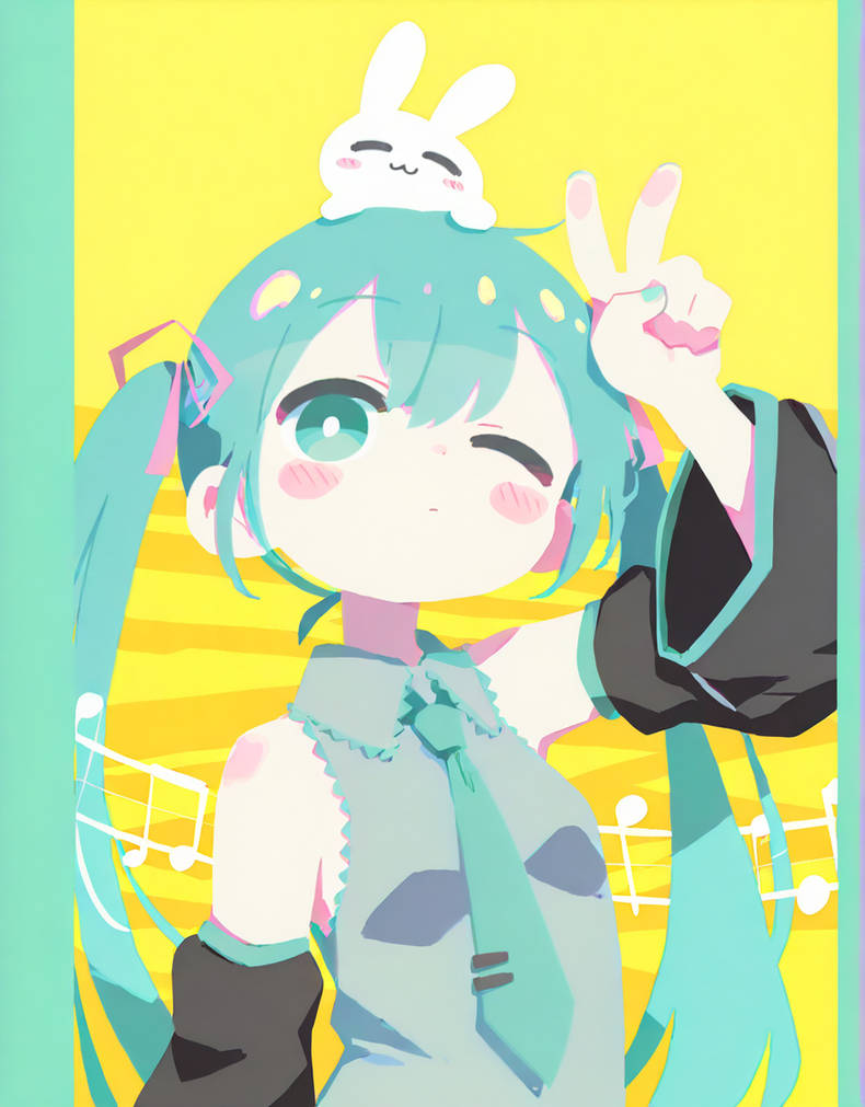 Miku Ride Rabbit Miku and the rabbit by MoeMockery on DeviantArt