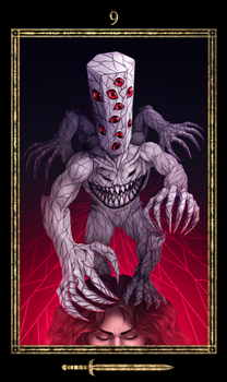 Nine of Swords Tarot Card (Demon-Nightmare)