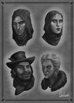 Garrett, Erin, Basso and Queen of Beggars(Thief 4) by DonFuchs