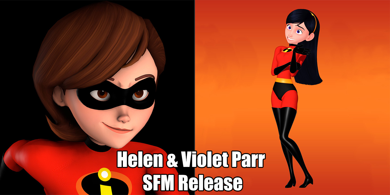 SFM Helen and Violet Parr.