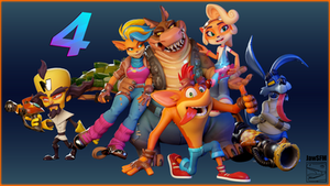 Crash Bandicoot - Posing for the Group Picture