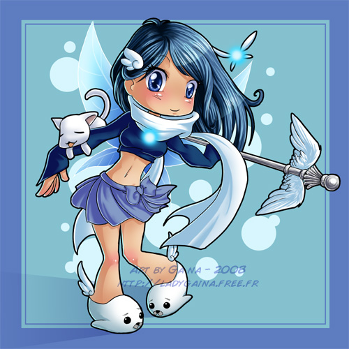 Commission - Chibi Angel Staff