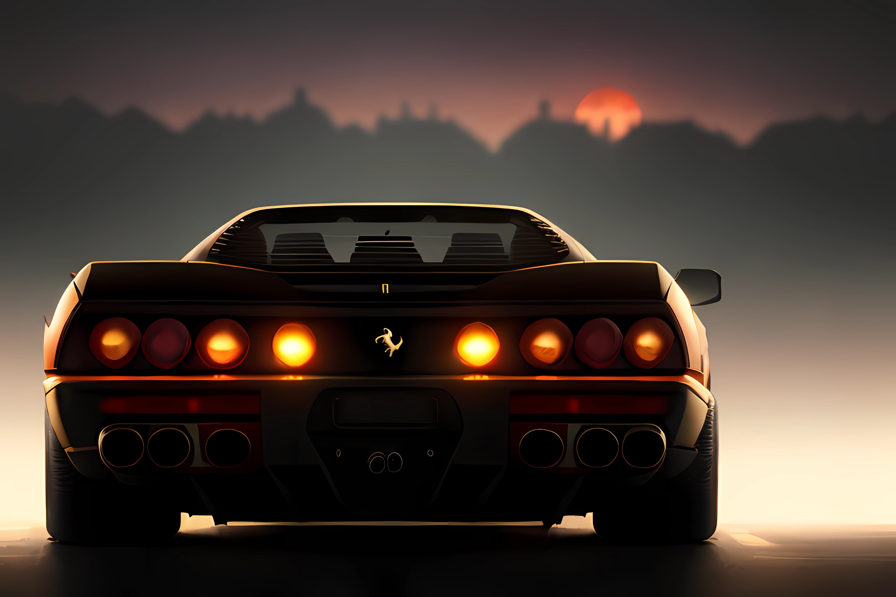 Testarossa Deviantart Ferrari Testarossa Back View by aiart8 on DeviantArt