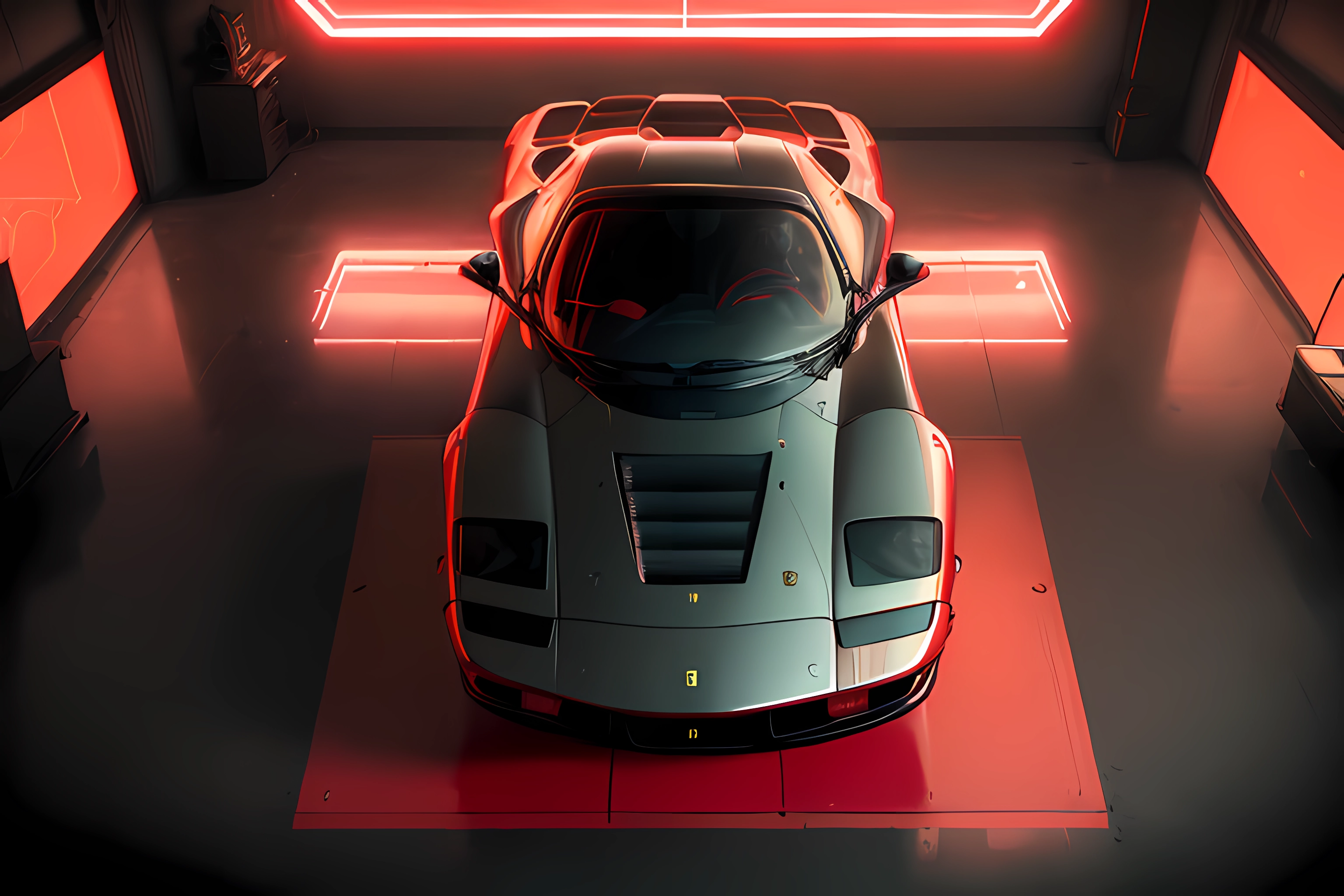 Testarossa Deviantart Ferrari Testarossa Top View by aiart8 on DeviantArt