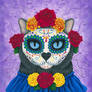 Day of the Dead Cat Gal