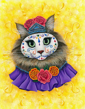 Day of the Dead Cat Princess