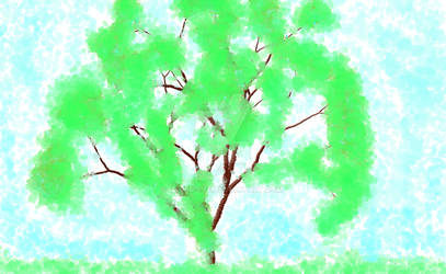 Digital Watercolor Tree