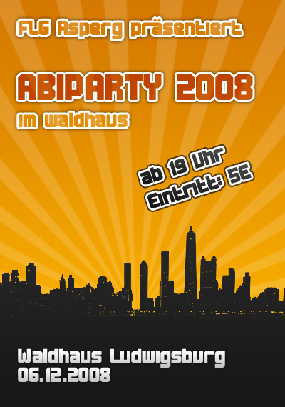 Abiparty 2008 FLG Asperg Flyer