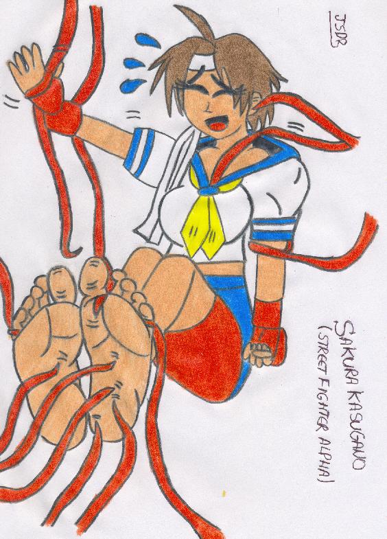 Sakura Kasugano tickled