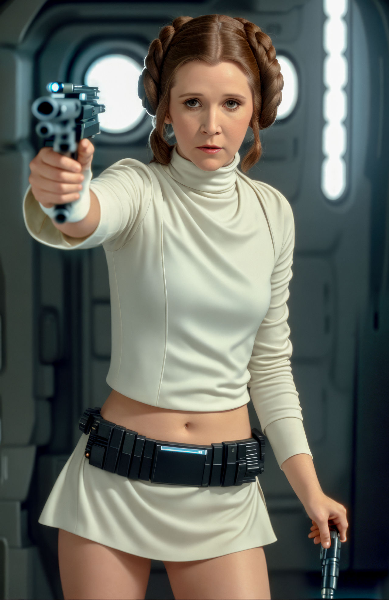 Princess Leia shows us how to rock a blaster by Dinamarc96 on DeviantArt