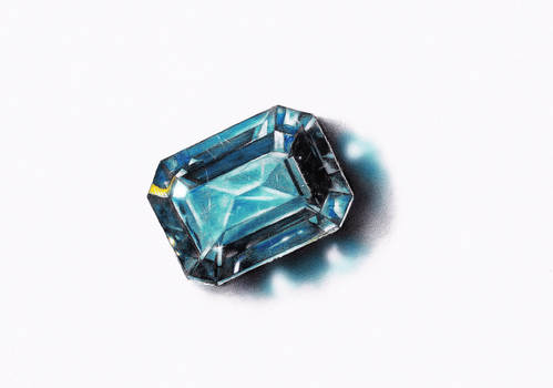 Crystal Blue Gemstone by Davy Oldenburg