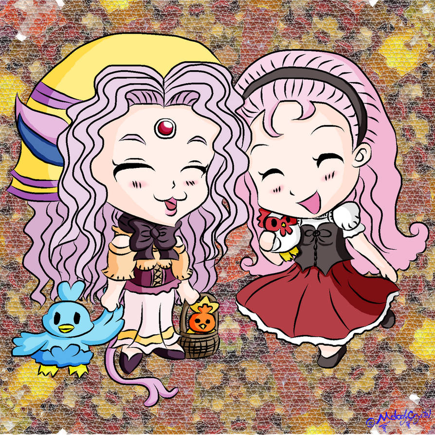 Chibi Girls Talk by MelodyCrystel