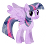 Alicorn Princess Twilight as Crystal Pony Vector