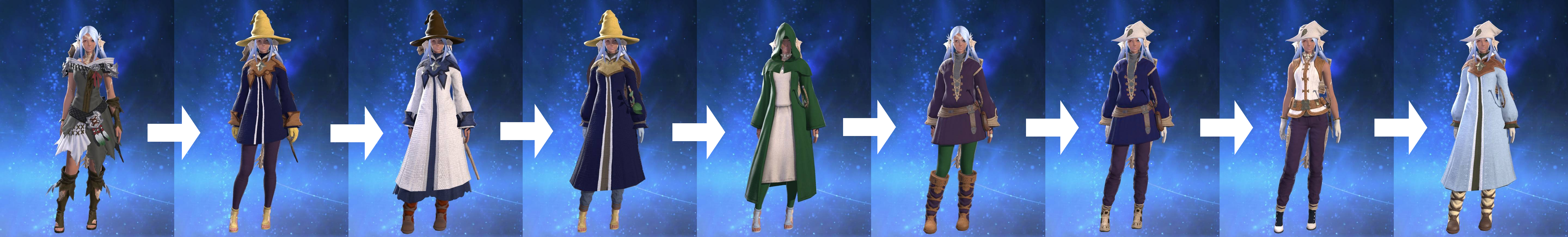 FF XIV Cecilia Shirone - Outfits