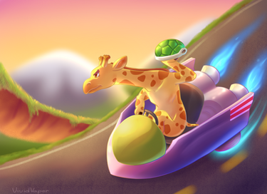 Battle Giraffes - Mario Kart 8 Online