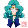 Sailor Neptune Face Anime Style