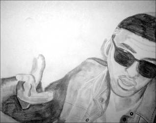 Chris Brown Drawing by D-Train92
