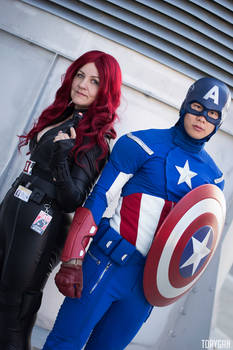 Captain America and Black Widow Cosplay I of III