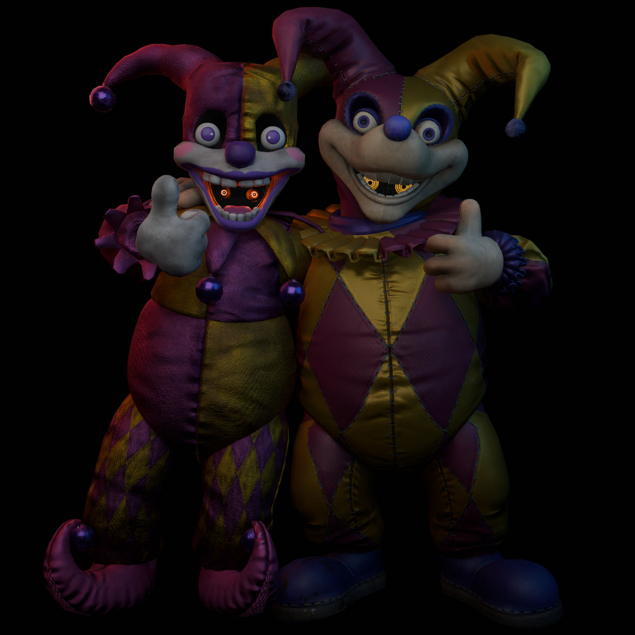 The Two Jesters of Secret of The Mimic by GoldenSaddle on DeviantArt