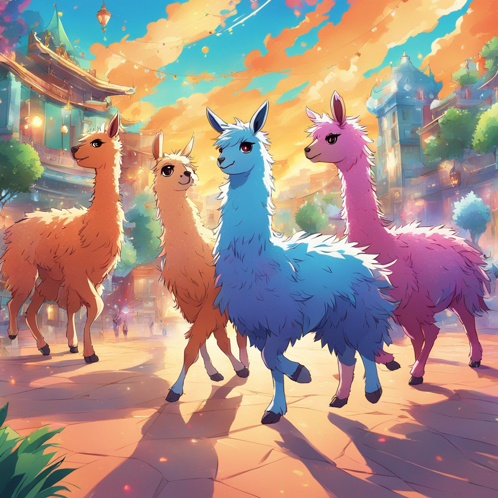 Llamas dancing
