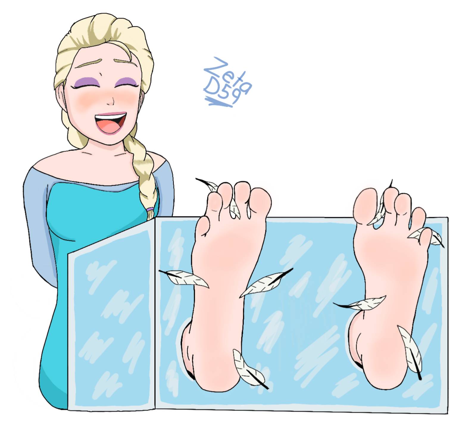 Elsa tickled by ZetaD59 on DeviantArt