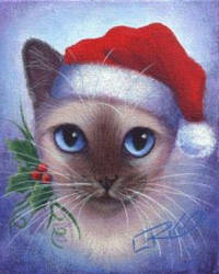 Siamese Santa Kitty