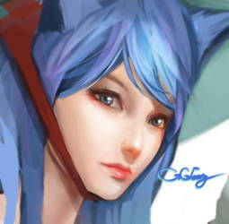 Ahri Face doodle