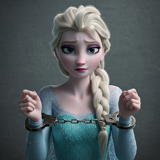 Elsa handcuffed by disney-bookworm on DeviantArt