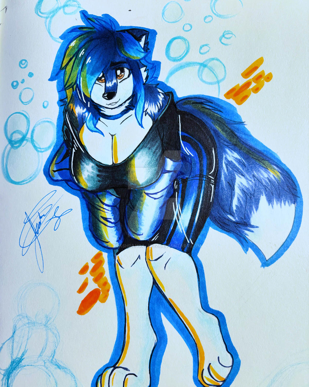 Mochi Blues Sketchbook Art