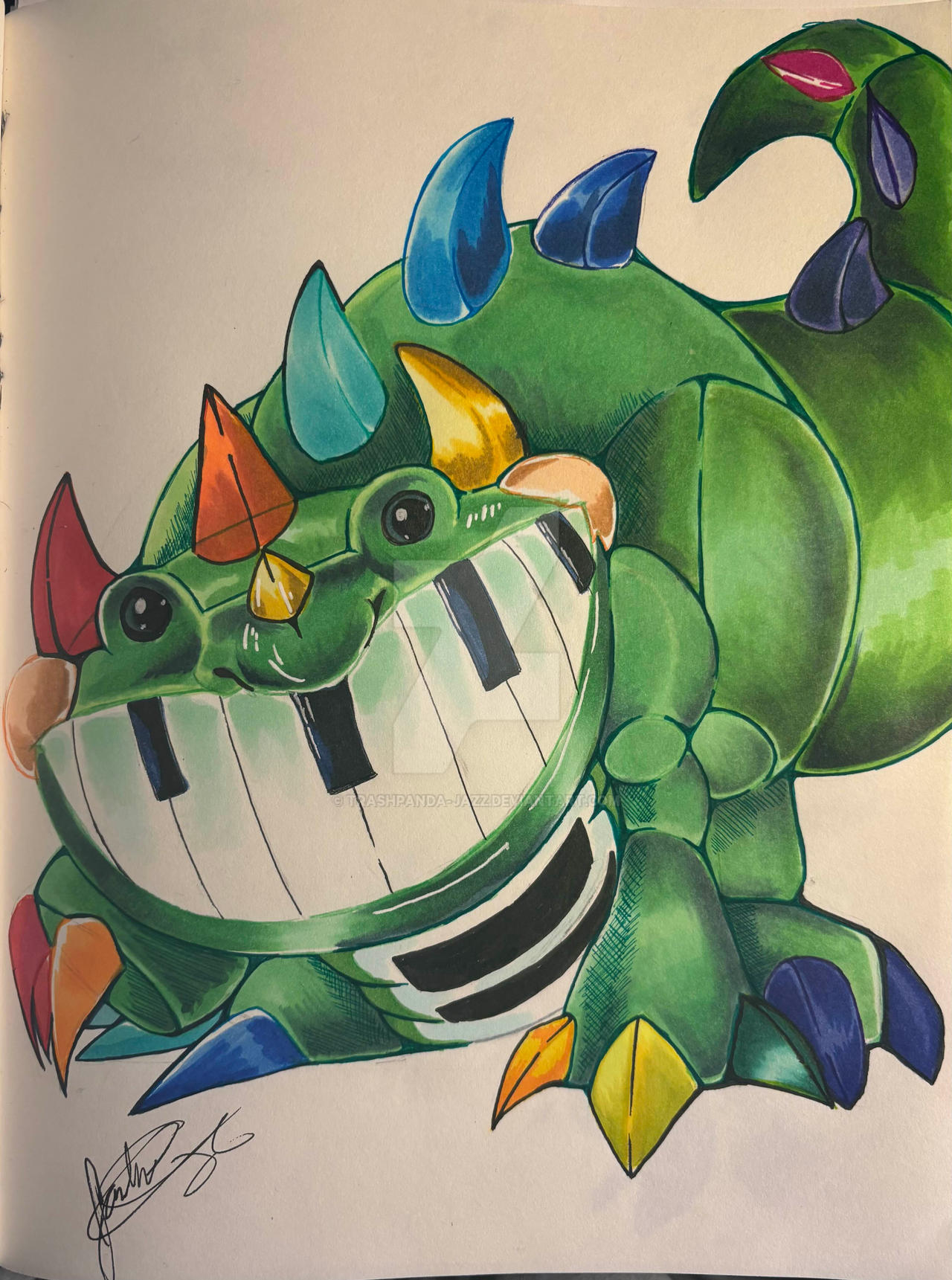 Pianosaurus Drawing