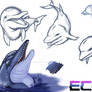 Ecco the dolphin drawing
