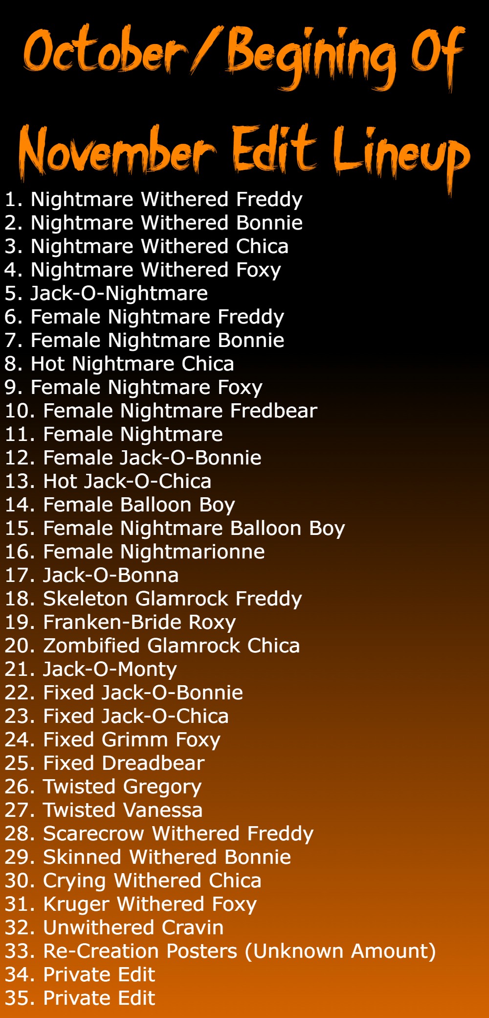 Program Lineup Full Deviantart Edit Lineup by BlueBearStudios07 on DeviantArt