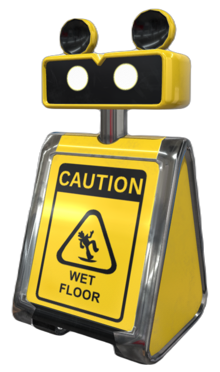Wet Floor Bot by BlueBearStudios07 on DeviantArt