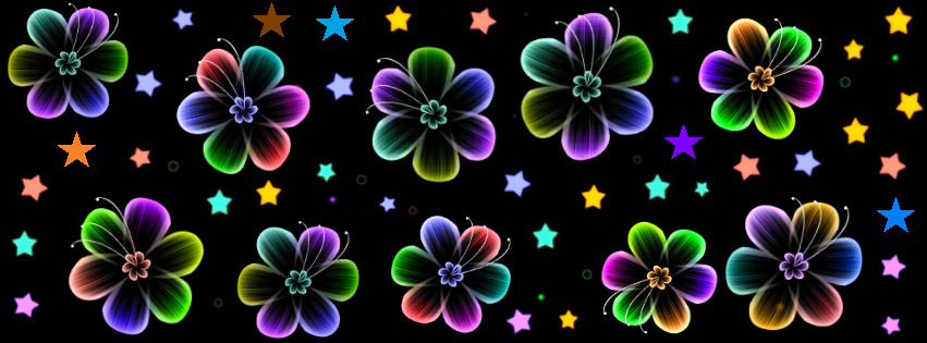 flores neon - capa para Facebook by BiancaPeres on DeviantArt