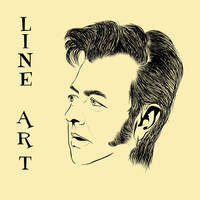 Brian Setzer Line Art