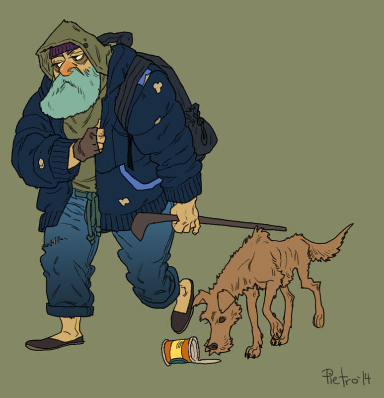 Bearded Homeless Deviantart homeless by pietro-ant on DeviantArt