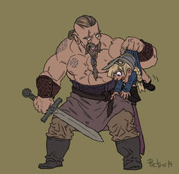 A Viking and his daughter