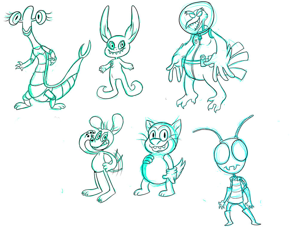 Random Cartoon Characters Drawn in My Style by Coffeetology on DeviantArt