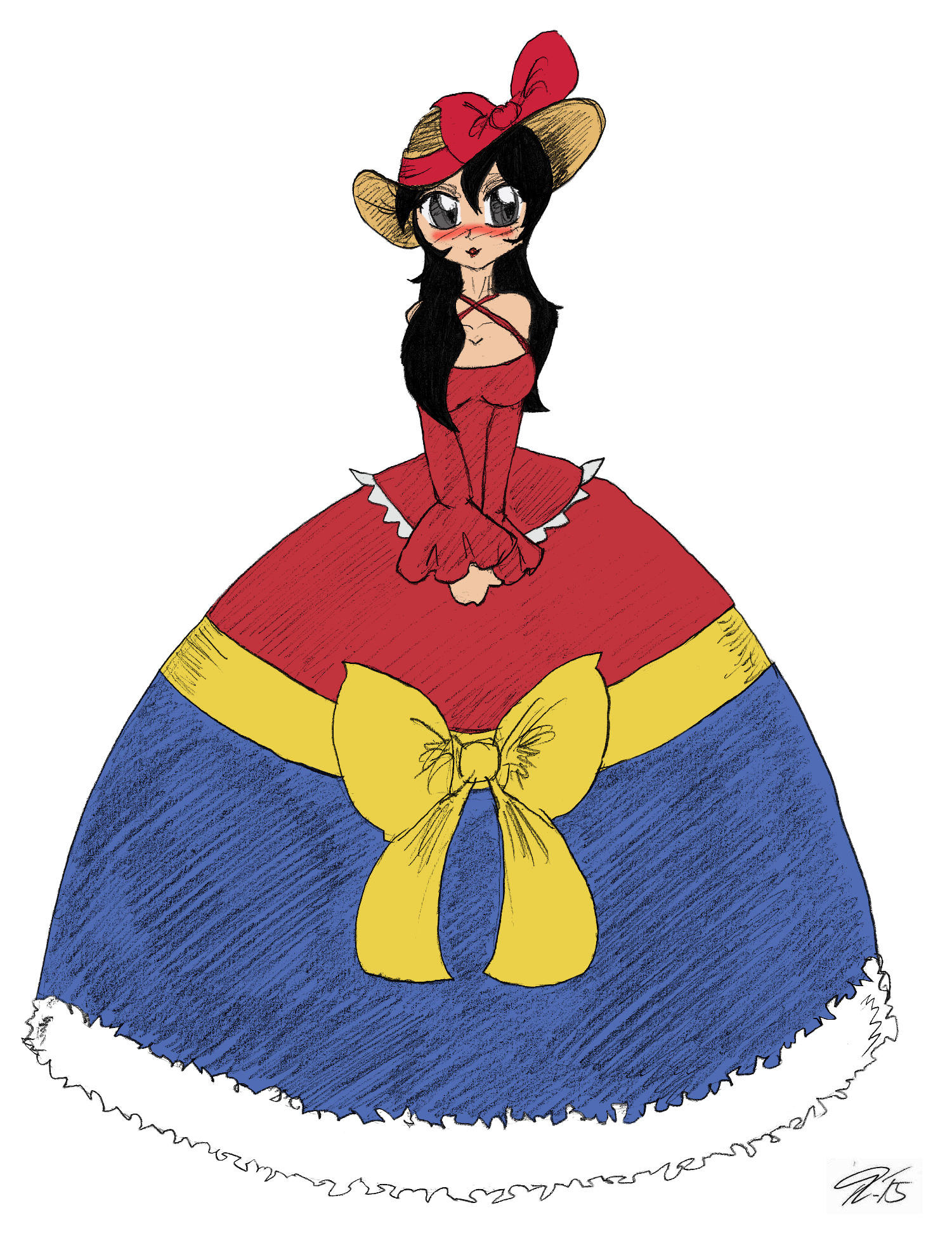 Spawnfan's Lady Luffy Coloured Strawhat