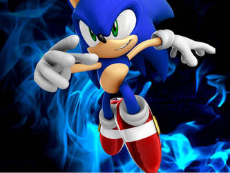 Blue Flaming Sonic